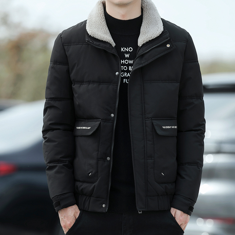 [Venta caliente] 2023 nuevos hombres a prueba de viento cálido engrosado casual popular abrigo de algodón acolchado