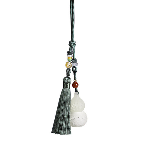 Chinese style wind chime creative keychain for women, night light gourd-shaped sachet, for men, phone chain, car ornament