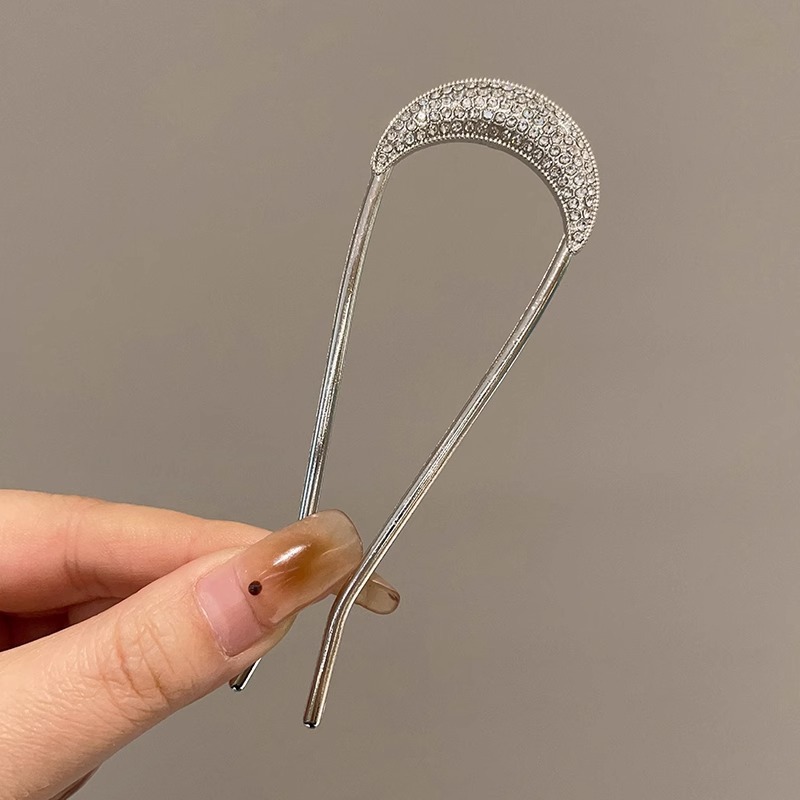 2025 nueva horquilla perla en forma de U, nueva horquilla de pelo de alto nivel femenino chino, horquilla, peine, dispositivo de fijación de cabello