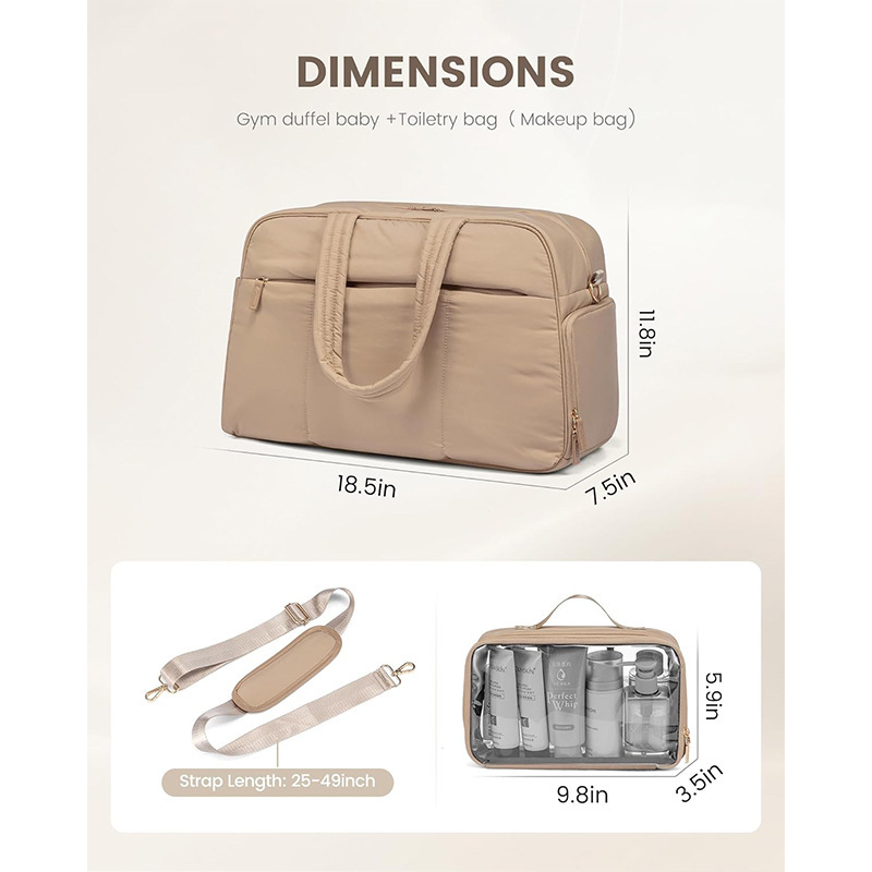 Nuevo tipo de bolsa de viaje con zapato compartimiento bolsa de ejercicios de mujer bolsa mojada bolsa de viaje de fin de semana de mujer impermeable