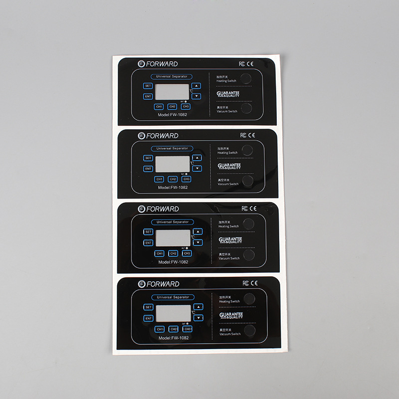 メーカーオーダーメイドフィルムスイッチのパネルの設備は膜を制御してボタンを押してゴムのドラムを貼ってスイッチのラベルを包みます。|undefined