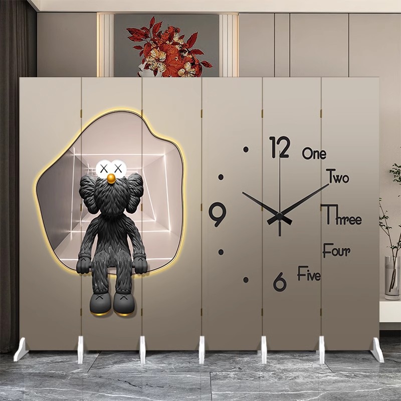 Doll Violent Bear Screen Partition Modern Home Office Blocking Removable Folding Background Screen Partition Living Room