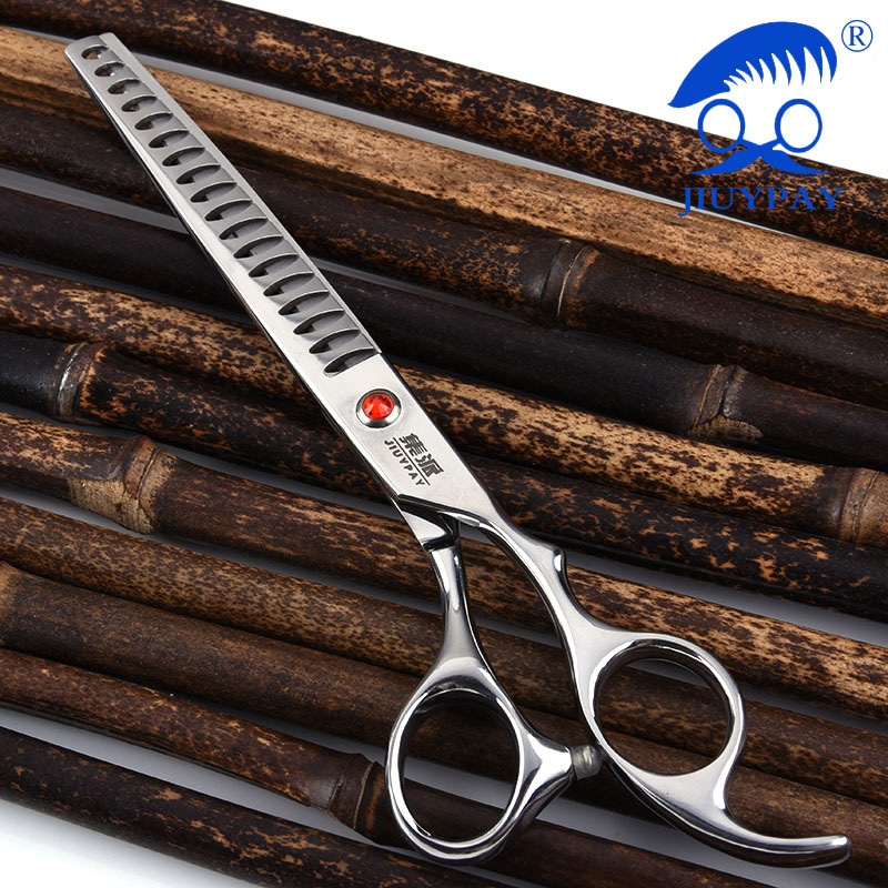 Tijeras de belleza para mascotas artefacto de corte de cabello tijeras profesionales de hueso de pescado oso de peluche corte de pelo de perro tijeras profesionales de dientes delgados