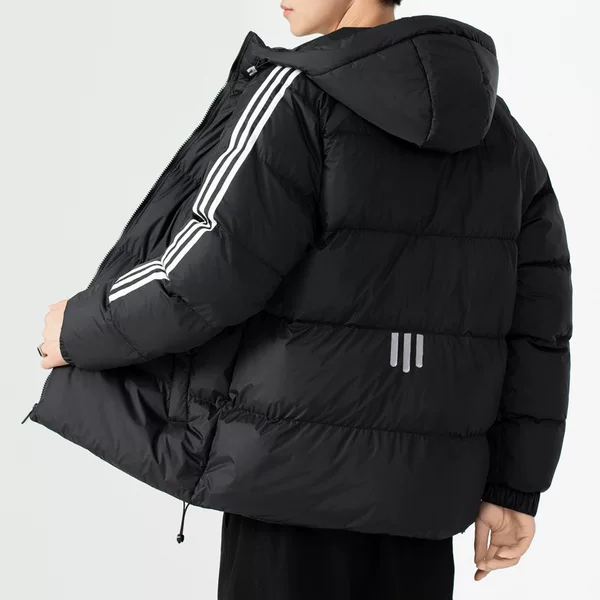 Autumn and Winter New Men's Trendy Brand Hooded Three-Stripe Korean Style Thickened Trendy Sports Casual Versatile Jacket
