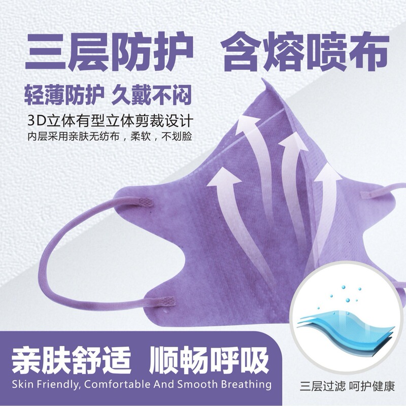 3d立体使い捨てモランディマスク男女アマゾン不織布ネット赤成人三層立体マスク|undefined