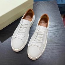 Z家男板鞋真皮低帮系带小白鞋简约平底滑板鞋韩版百搭潮鞋休闲鞋