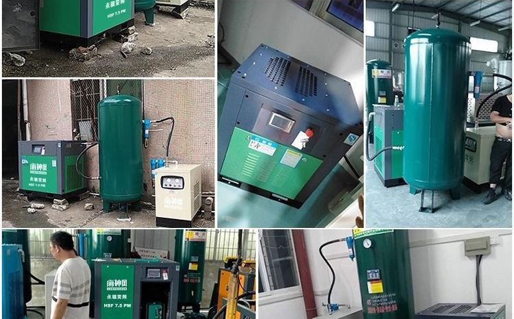 Brand screw air compressor, permanent magnet variable frequency, 7.5/11/15/22/37kw air compressor, industrial grade wholesale