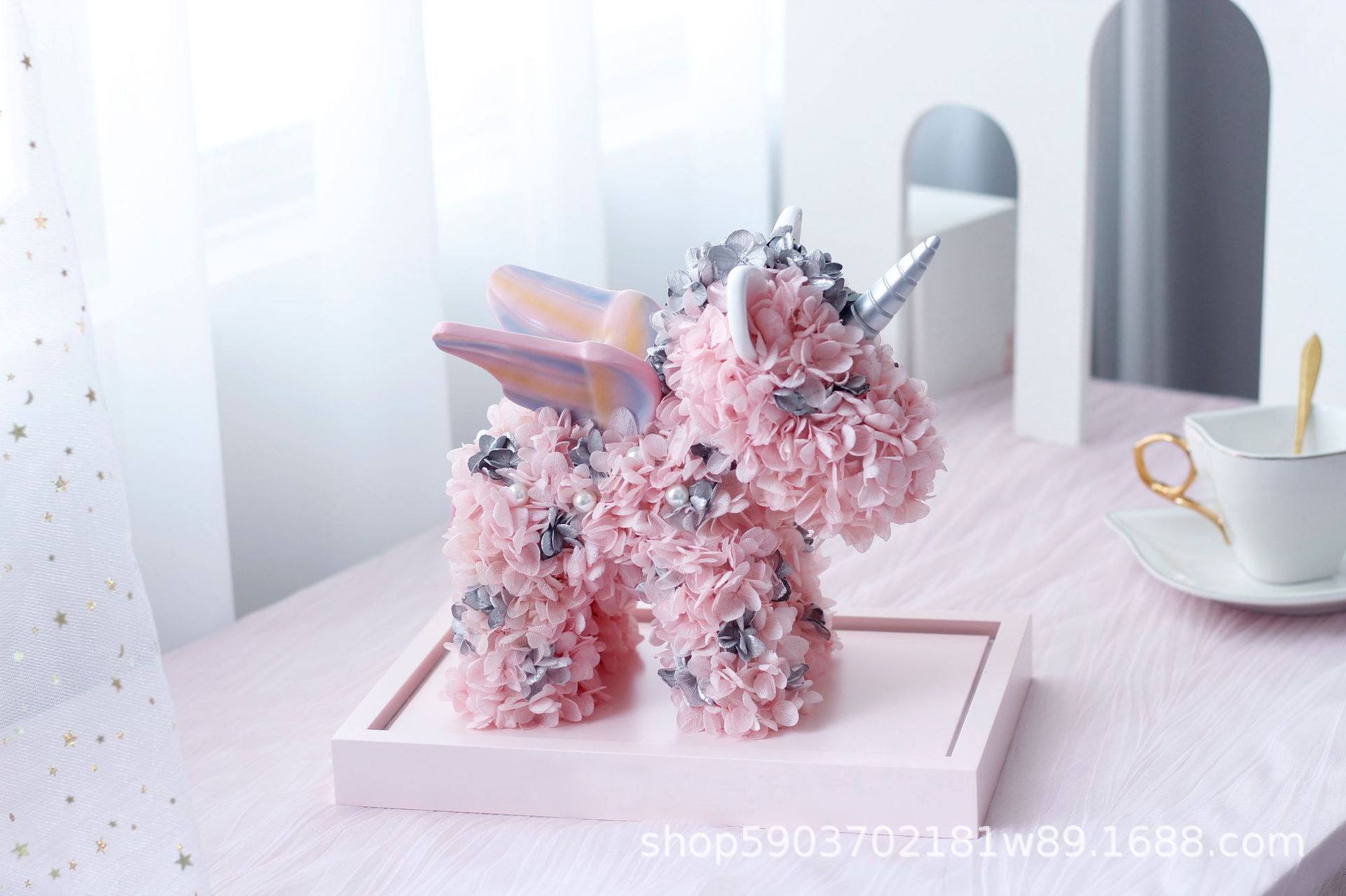 Flores verdaderas rosa unicornio Yunnan inmortalidad flores personalizadas muñecas de hortenida al por mayor acrílico red flores hechas a mano