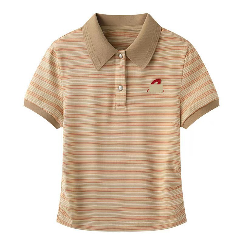 In Stock 2026 Autumn New Designer Style Sweet and Cool Small Embroidered Striped Short-Sleeve Knit Top Rk72403255 In Stock 2026 Autumn New Designer Style Sweet and Cool Small Embroidered Striped Short-Sleeve Knit Top Rk72403255