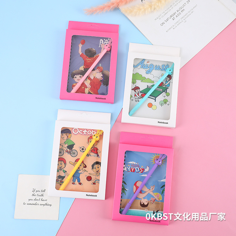 Estilo coreano espacio astronauta estudiante cuaderno de dibujos animados traje de Kindergarten portátil caja de regalo Premio