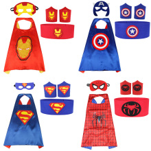 儿童节英雄披风超人蜘蛛侠蝙蝠侠奥特曼美国队长披风斗篷护腕腰带