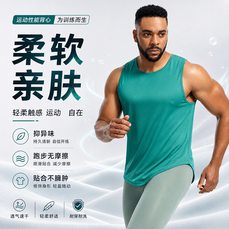 Amazon Cross-Border Loose-Fitting Large Size Sports Vest Men's Summer Quick-Drying Breathable Fitness Clothing Training Basketball Vest Amazon Cross-Border Loose-Fitting Large Size Sports Vest Men's Summer Quick-Drying Breathable Fitness Clothing Training Basketball Vest