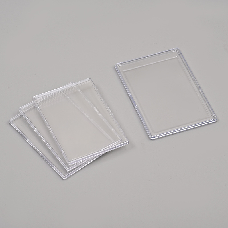 跨境热销透明高清mini贝壳卡砖卡盒宝可梦游戏王球星卡奥特曼卡套