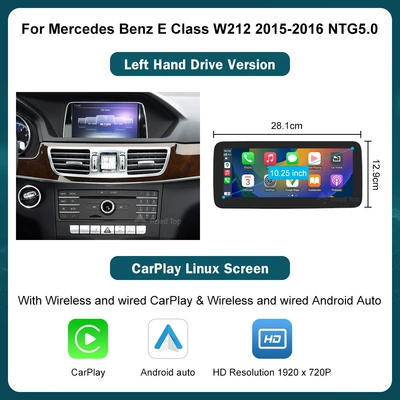 Car display screen for Mercedes-Benz - 1025inch-e-class-w212-2015-2016-ntg50-left-hand-drive