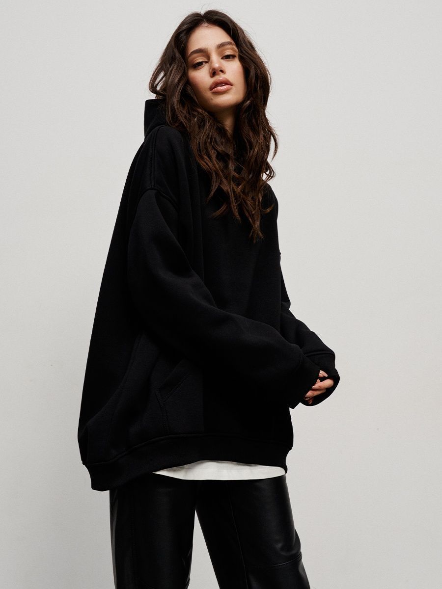 Women's Hoodie Long Sleeve Hoodies & Sweatshirts Pocket Simple Style Solid Color display picture 6