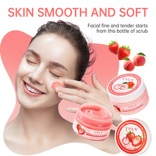 Cross-border TVLV fragrance facial scrub face cleaning peach strawberry massage cream foreign trade factory