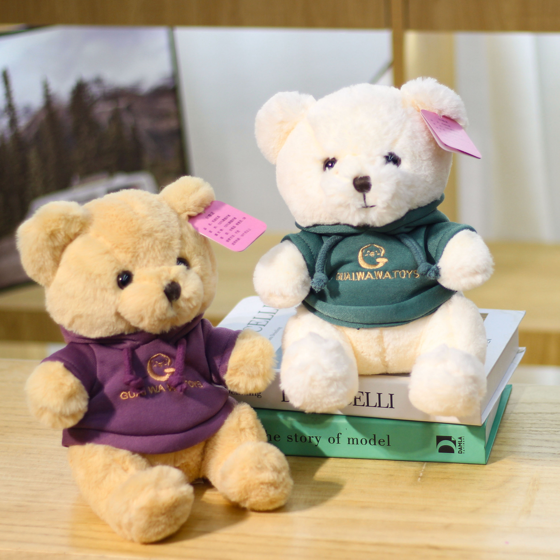 Nuevo punto lindo camiseta de piel de conejo oso peluche muñeca regalo de cumpleaños para niñas muñeca