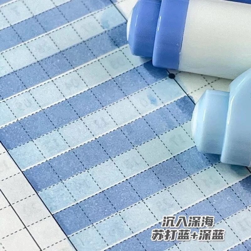 日本Zebra斑马淡色系荧光笔学生用彩色双头记号笔限定标记笔WKT7|undefined