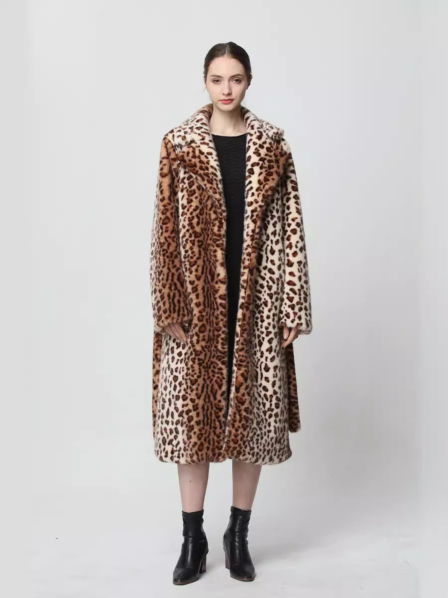 Leopard Print Fur Coat 5