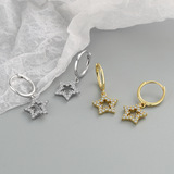 (Трансграничная торговля), аксессуар, брендовые креативные серьги с цирконом, европейский стиль, микроинкрустация, изысканный стиль