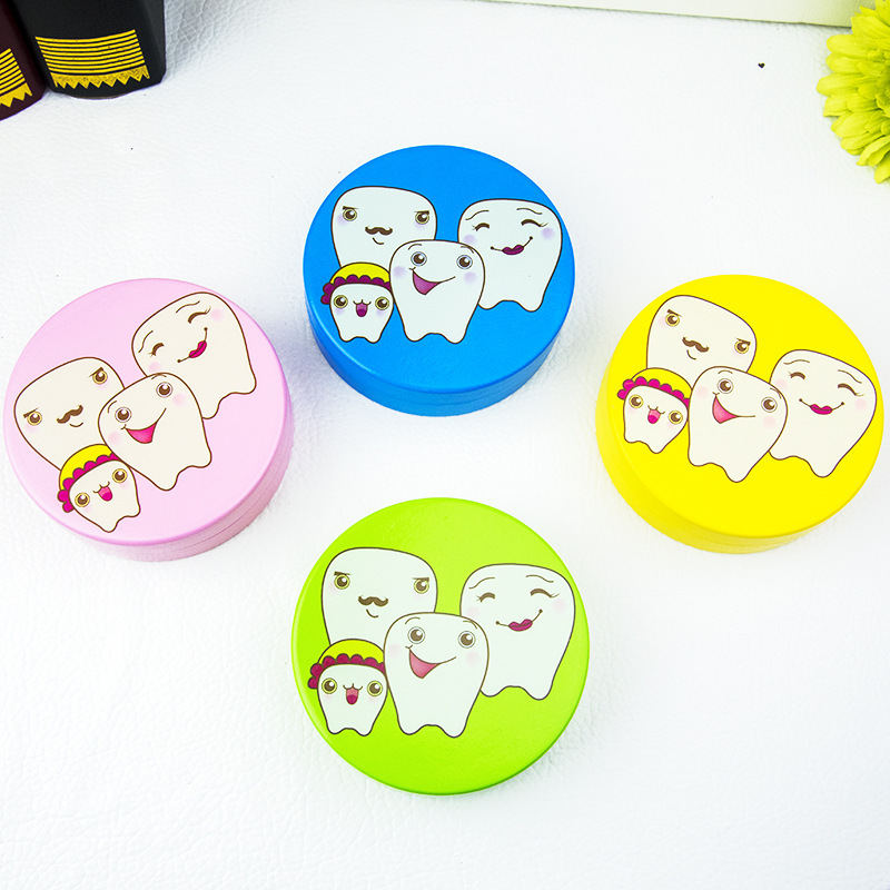 Caja de almacenamiento de dientes de leche de bebé personalizada para niños y niñas de dibujos animados para guardar dientes de leche caja de regalo de cumpleaños