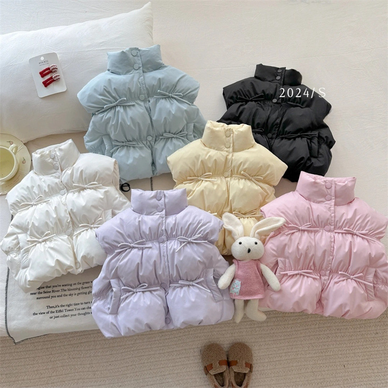 Chaleco salado de siete niñas, ropa de otoño e invierno, nuevo estilo, estilo occidental, chaleco de algodón para niños, chaleco cálido para bebés de invierno, chaleco