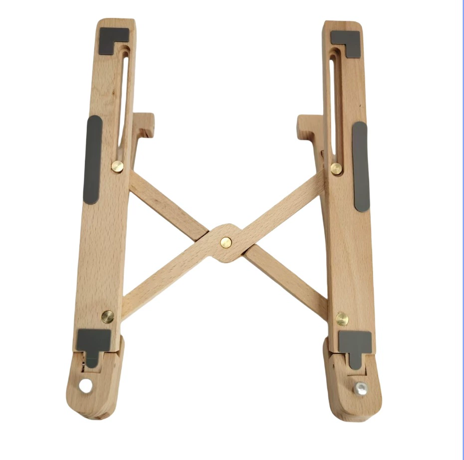 New simple and fashionable beech computer stand with selected materials, 8-level adjustable height, stable and durable