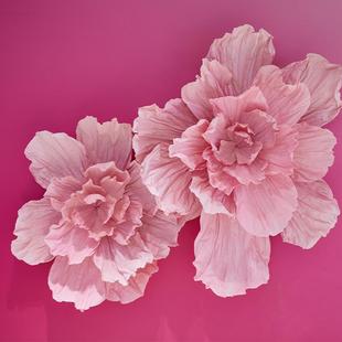 Giant Paper Art Flower Wedding Props New Ornaments Large Wedding Window Display Handmade Pleated Three-Dimensional Floral Art