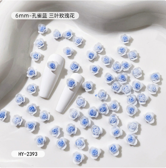 파란색 삼각 로즈 6mm