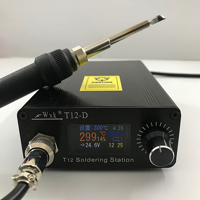 新款T12数显焊台1.14寸ips彩屏控制板恒温电烙铁自动休眠及其他