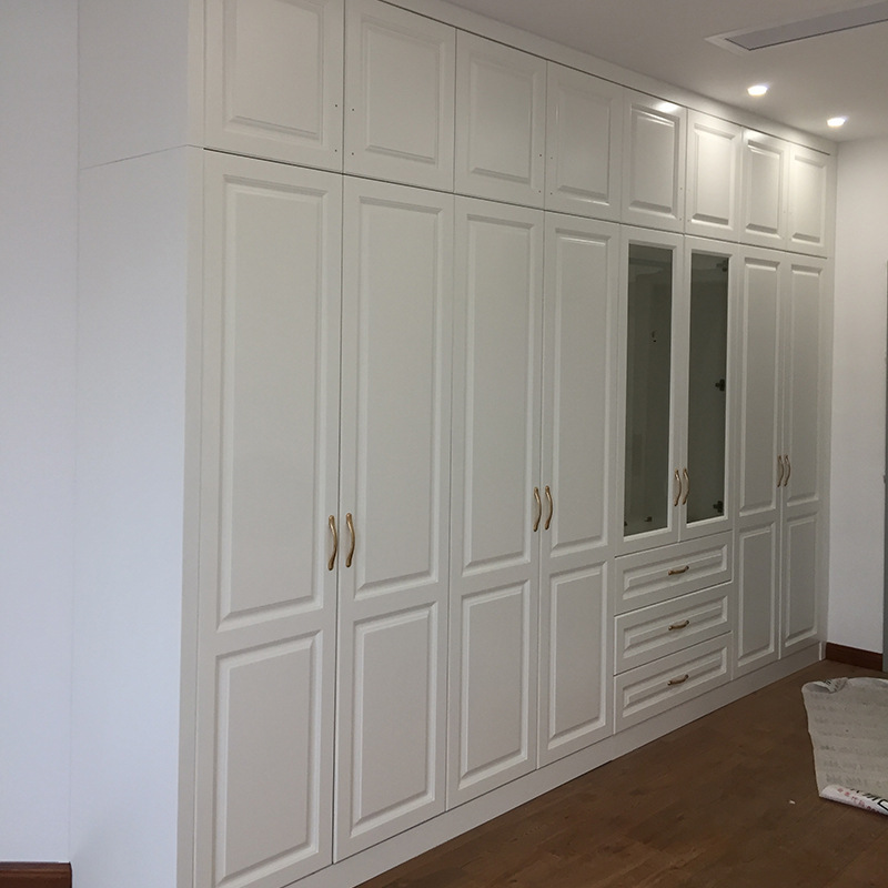 Wardrobe Customization Whole House Customization White European Style Wardrobe Home Bedroom Integral Kitchen Cabinet Whole House Customization Factory