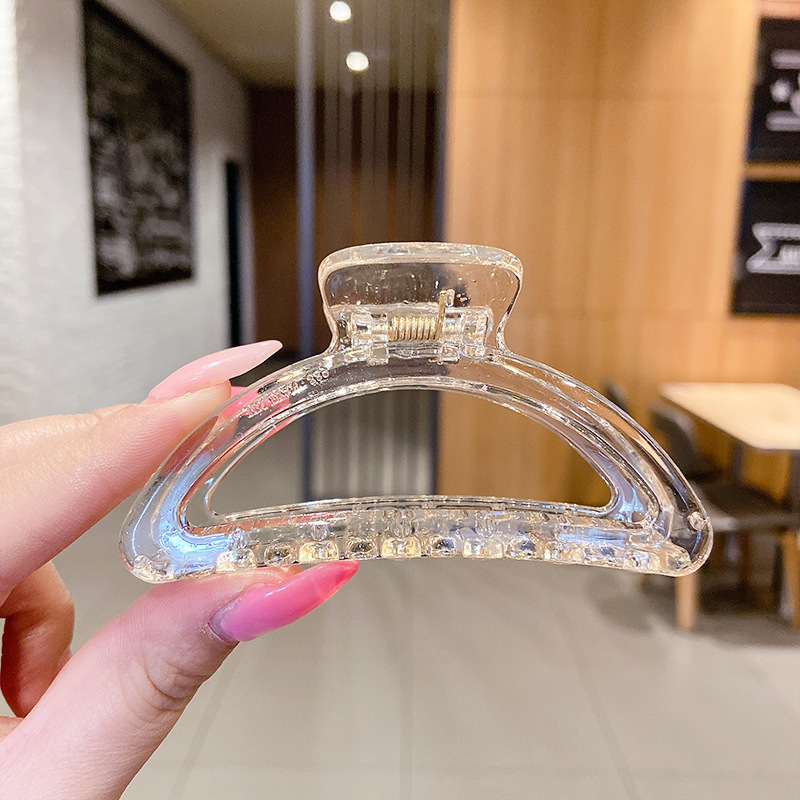 Gran clip de tiburón esmerilado acrílico simple horquilla tocado volumen gran horquilla de alto grado accesorios para el cabello al por mayor