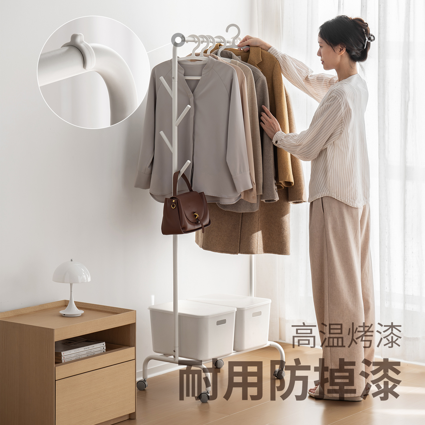 Aterrizaje transfronterizo pequeño estrecho colgar ropa secundaria neta dormitorio móvil mini simple secador de ropa secador de ropa percha de sombrero percha de ropa
