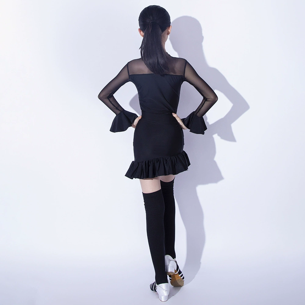 GTYDANCE2025 новая латинская танцевальная одежда для девушек, продвинутая длинная рука латинские тренировочные костюмы, костюм для выступлений L25001