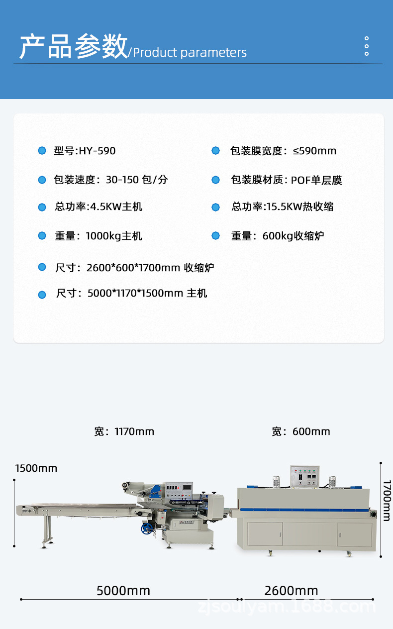 Shuoyuan fully automatic plastic sealing and laminating packaging machine, milk tea and cosmetic box pillow type heat shrink bagging and sealing machine pic 16