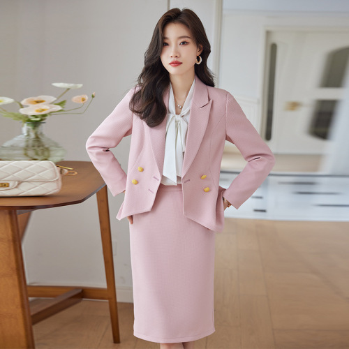 Xiaoxiangfeng suit suit for women spring and autumn art exam broadcast host formal wear professional wear temperament goddess style high-end