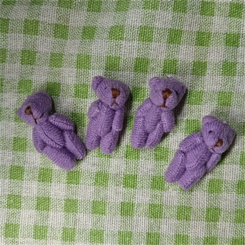 3.5cm 보라색 라모 곰돌이