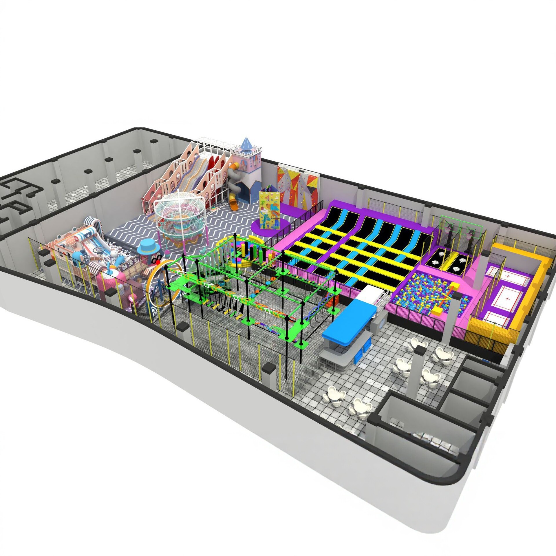 大型游乐设备成人儿童亲子互动蹦床公园 室内儿童蹦床乐园淘气堡