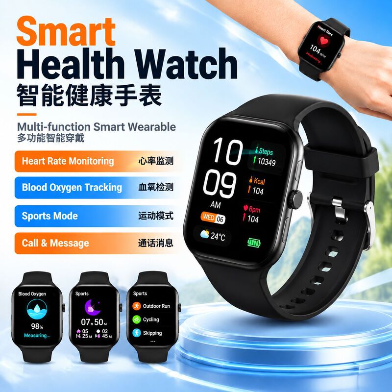 Foreign Trade Non-Invasive Health Monitoring Wristwatch with Multiple Indicators for Evaluating Blood Sugar, Uric Acid, Blood Lipids, and Blood Pressure Smart Watch Foreign Trade Non-Invasive Health Monitoring Wristwatch with Multiple Indicators for Evaluating Blood Sugar, Uric Acid, Blood Lipids, and Blood Pressure Smart Watch