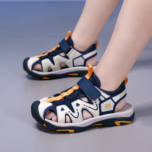 Sporty Boys' Closed-Toe Sandals with Soft Soles – Lightweight, Breathable Kids' Shoes for Summer 2025  
Mid-to-Large Size Girls' Sandals