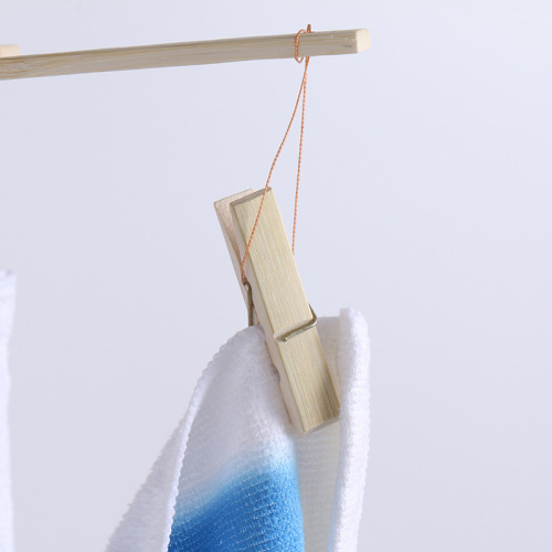 Bamboo foldable 4-head clothes rack, versatile drying rack, bamboo foldable drying clips for socks, underwear, and more