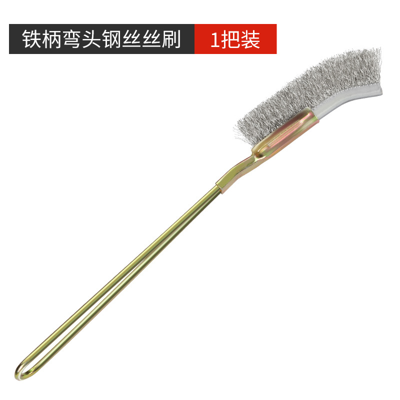 Cepillo de alambre tipo cuchillo de mango de plástico Cepillo de limpieza de barbacoa Cepillo de alambre de cobre Cepillo de Wenwan Herramienta Cepillo de alambre de acero con mango de plástico Alambre de acero