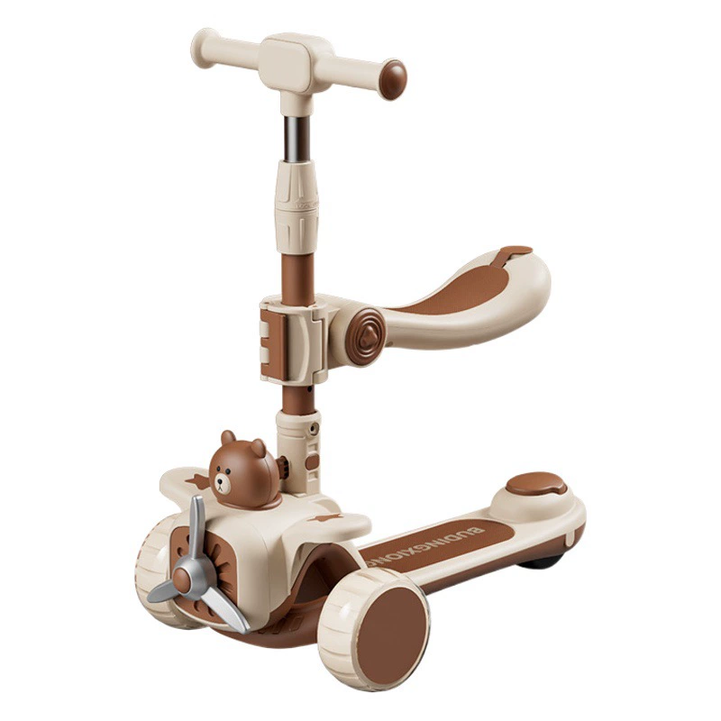 Новый Детский самокат для мальчиков и девочек, детская многофункциональная игрушечная машинка с музыкальным светом, Складное Сиденье, самокат маленький