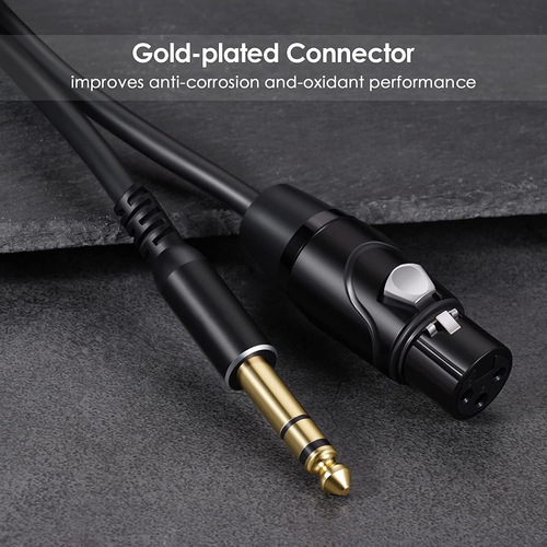 XLR card tap 6.5 to XLR female audio cable braided 6.35 three-core XLR balanced microphone microphone
