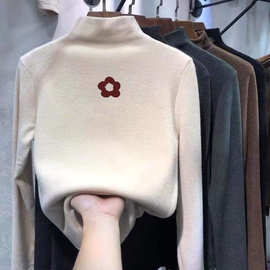 德绒长袖女童t恤春秋冬保暖新款中大童洋气儿童打底衫童装上衣服
