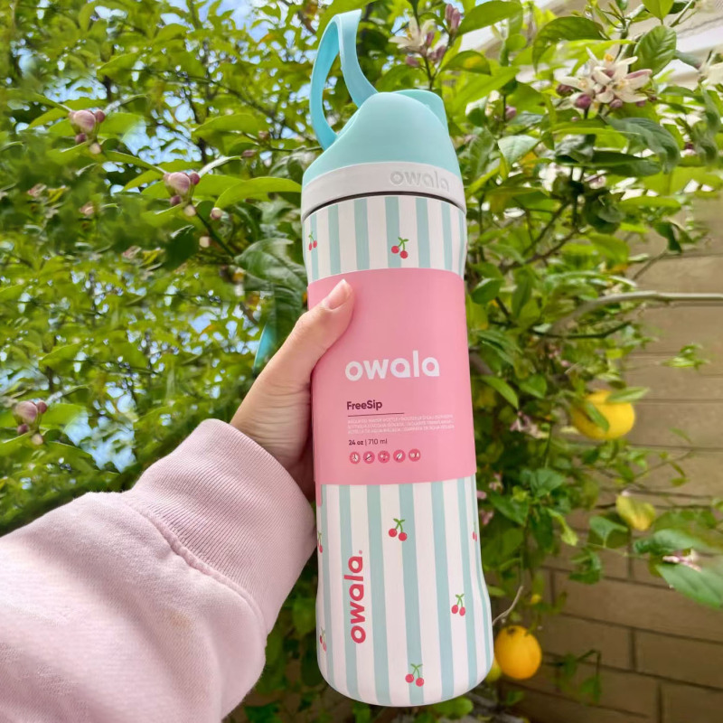 跨境Owala不锈钢保温双饮大容量水果杯 户外便携运动水杯 弹跳水|undefined