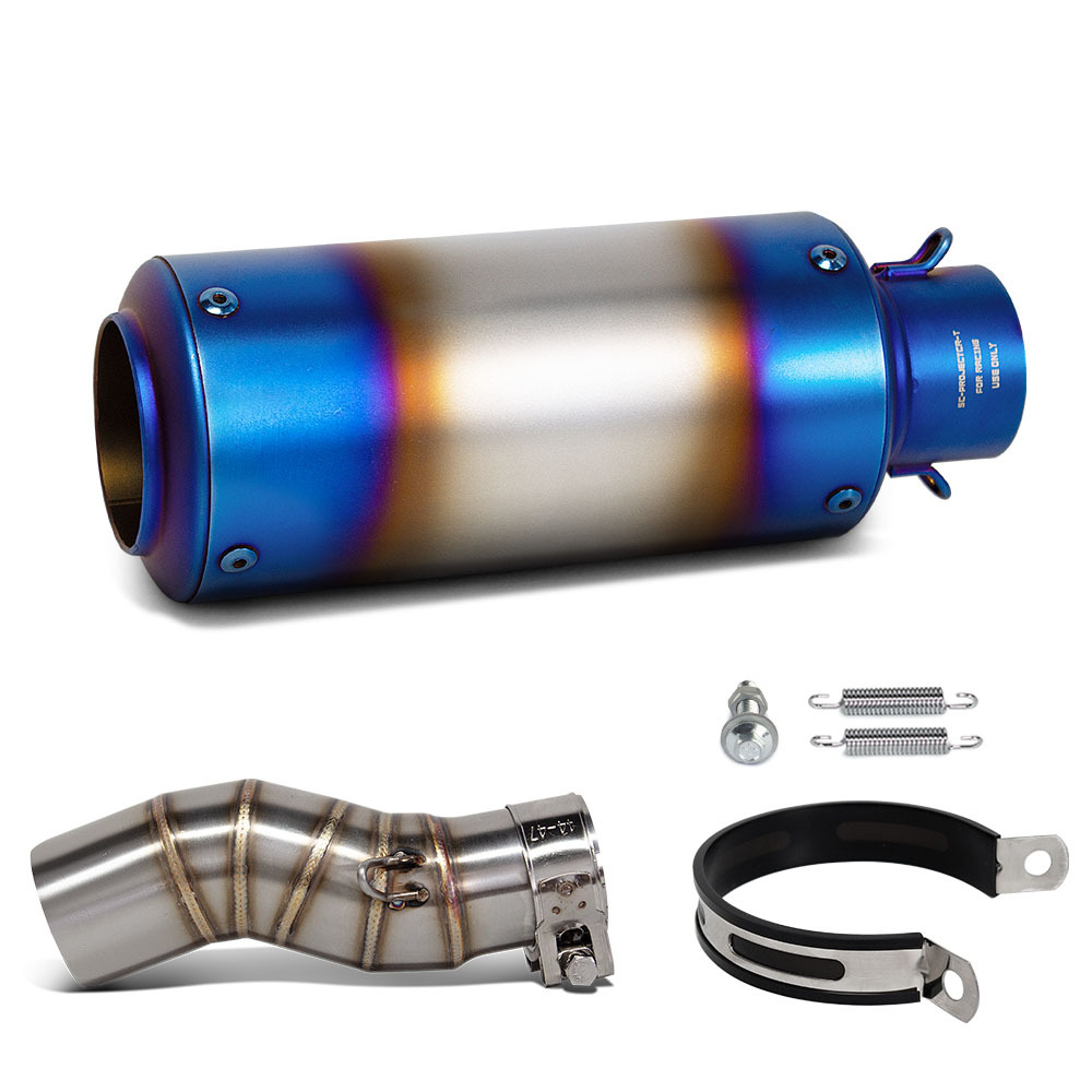 Suitable for Chunfeng 450Mt Stainless Steel Middle Section Sc Straight-Through Scorpion Barrel Tail Section Motorcycle Modified Exhaust Pipe