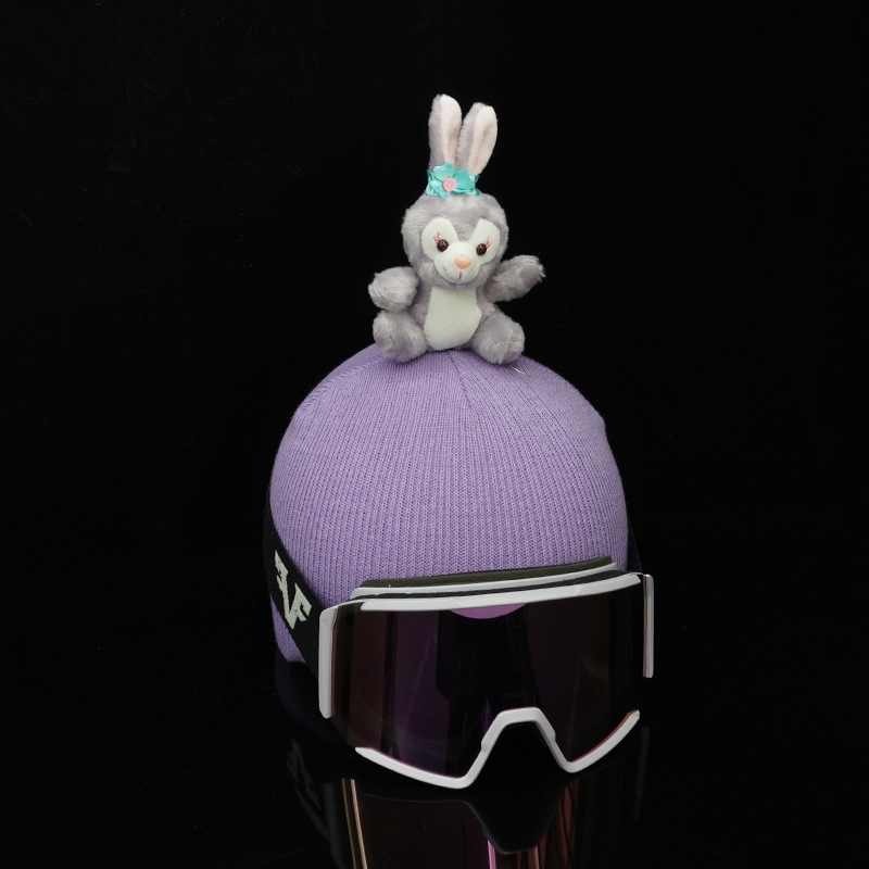 Personalized Creative Cartoon Decorations Sitting Star Doll Ski Skating Helmet Snow Helmet Cute and Cute Accessories