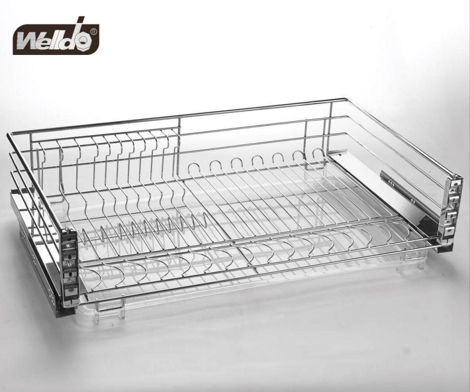Welldo纬东 厨房地柜炉台拉篮橱柜抽屉式炉台拉篮碗碟拉篮平拉篮