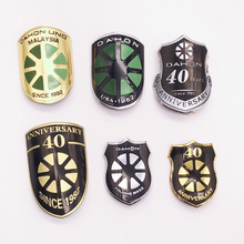 自行车山地车标装饰贴纸标牌头管标车架前叉配件dahonn铝合金白狗